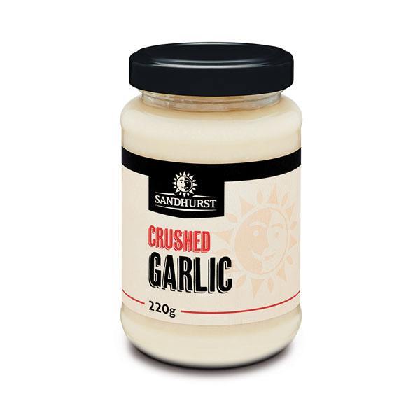SANDHURST CRUSHED GARLIC 220G