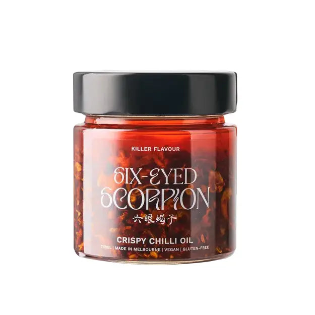 Six Eyed Scorpion | Extra Spicy Crispy Chilli Oil 212ml | V GF