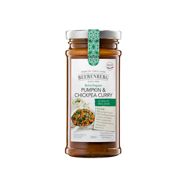Beerenberg Pumpkin and Chickpea Curry 240ml