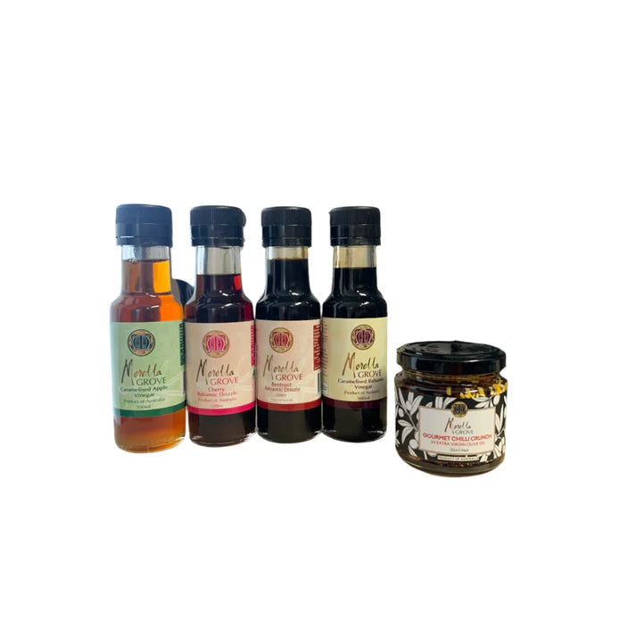FREE Gift – Morella Grove Balsamic Vinegar Set 4 x 100ml + Chilli Crunch