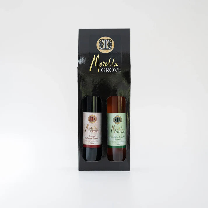 Morella Grove Caramelised Apple Vinegar and Beetroot Balsamic Drizzle Gift Pack – 2 x 250ml