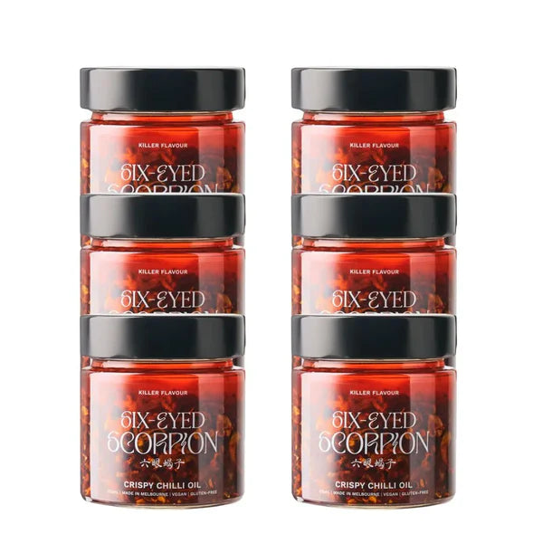 Six-Eyed Scorpion Original Crispy Chilli Oil 6Pk GF V