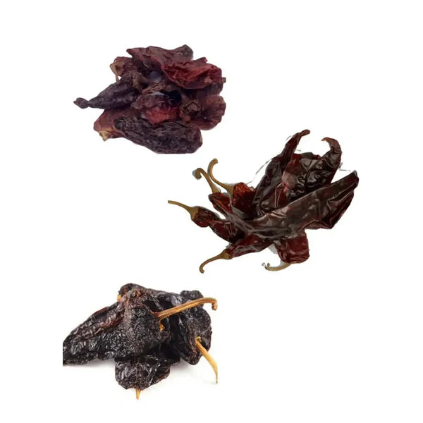 Dried Ancho, Guajillo and Morita Chillies Bundle – 3 x 100g
