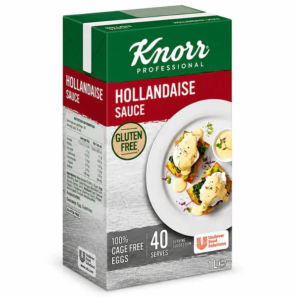 Knorr Hollandaise Sauce Gluten Free, 1L | Singles, 3-Pack or 6-Pack