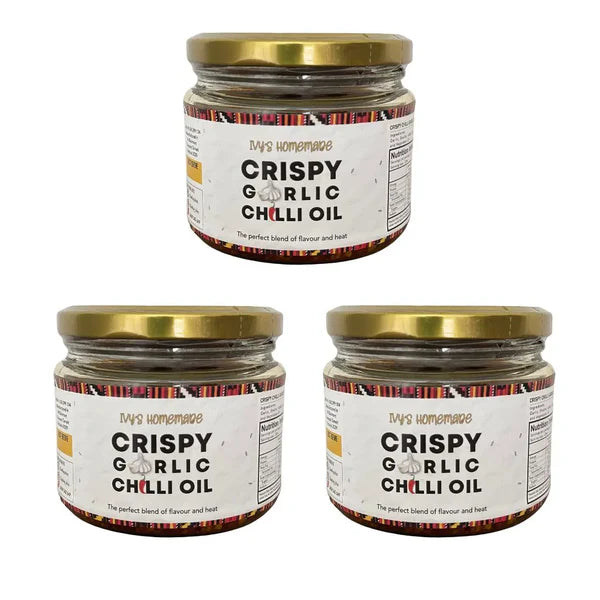 Crispy Garlic Chilli Oil Ivy’s Homemade 3 x 300ml V GF NF