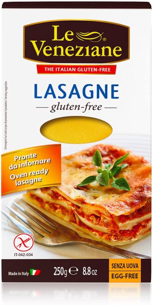 LE VENEZIANE GLUTEN FREE CORN AND RICE LASAGNA SHEETS 250G
