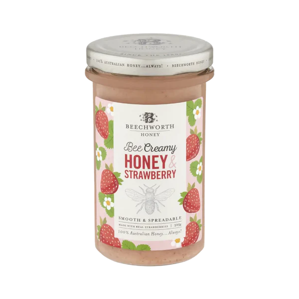 Beechworth Honey | Bee Creamy Honey & Strawberry 325g