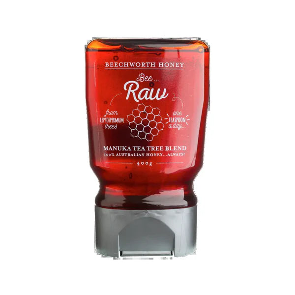 Beechworth Honey Bee Raw Manuka & Tea Tree Honey 400g – 100% Australian, Bold & Aromatic