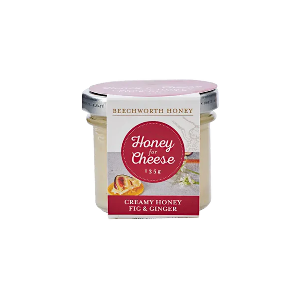 Beechworth Honey Creamy Fig & Ginger Honey for Cheese – Single-Serve 135 g Jar