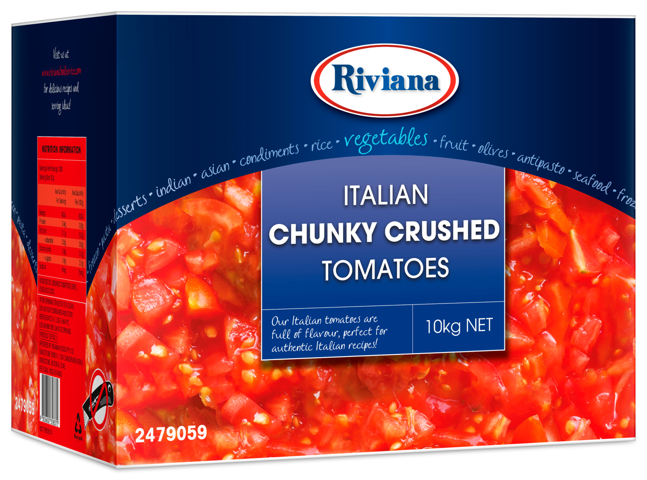 RIVIANA ITALIAN CHUNKY CRUSHED TOMATOES 10KG