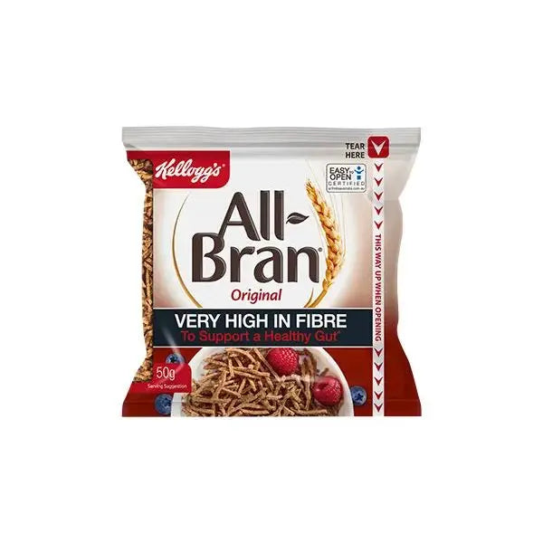 Kelloggs All-Bran Sachet 50g | Portion | High-Fibre for Digestive Wellness
