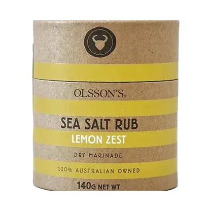 Olssons Lemon Zest Salt Rub – 140g Dry Marinade