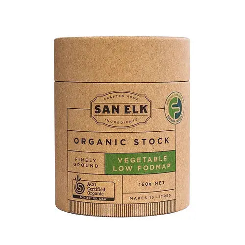 San Elk Organic Low Fodmap Vegetable Stock 160g