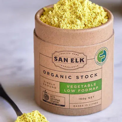 San Elk Organic Low Fodmap Vegetable Stock 160g