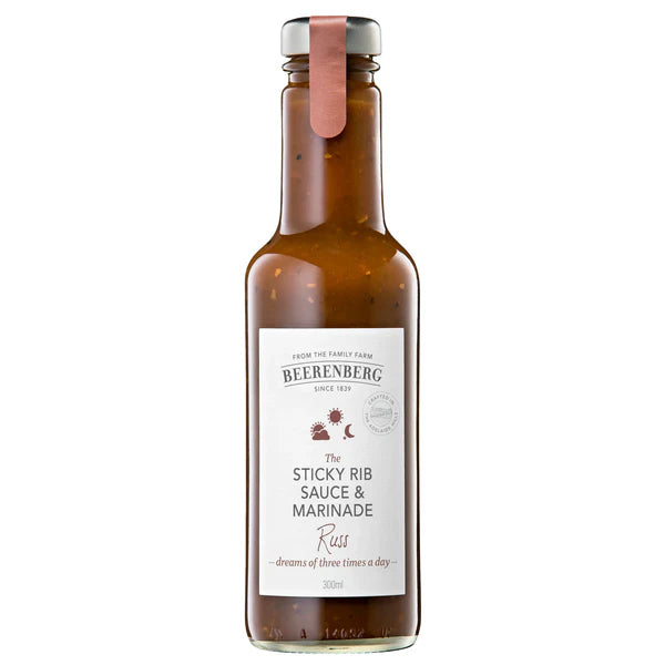 Beerenberg Sticky Rib Sauce and Marinade 300ml – Sweet, Smoky and BBQ-Ready