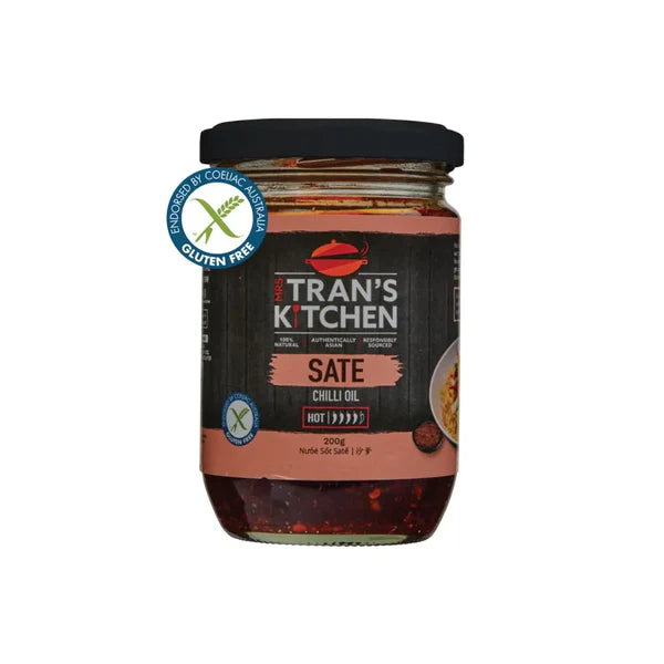 Mrs Tran’s Kitchen Sate Chilli Oil 200g – Fiery Flavour, Vietnamese Soul