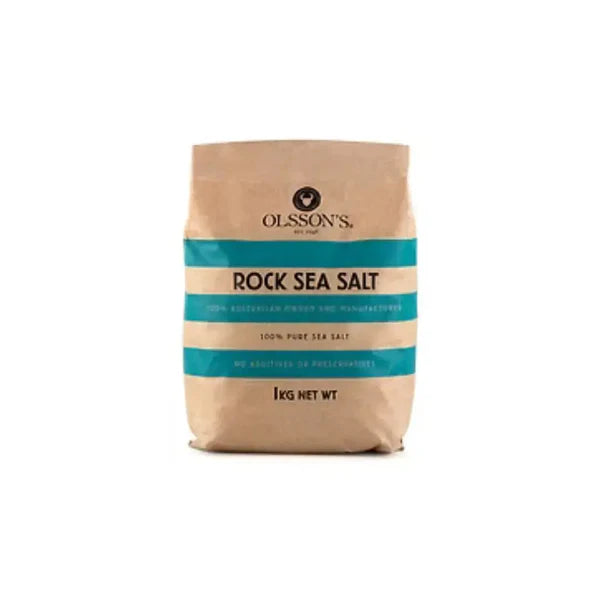 Olssons Rock Sea Salt 1kg – Pure Australian Sea Salt