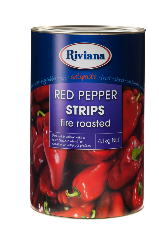 RIVIANA RED PEPPER STRIPS 4.1KG