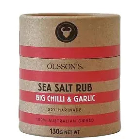Olsson's Salt | Big Chilli & Garlic Sea Salt Rub 130g