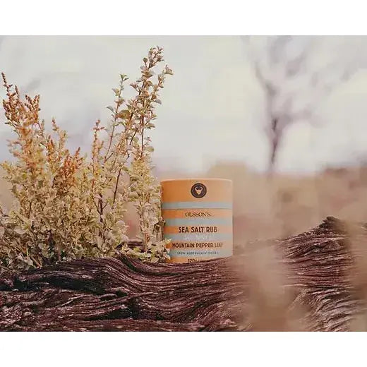 Olsson's Saltbush and Mountain Pepper Leaf Salt Rub – 120g