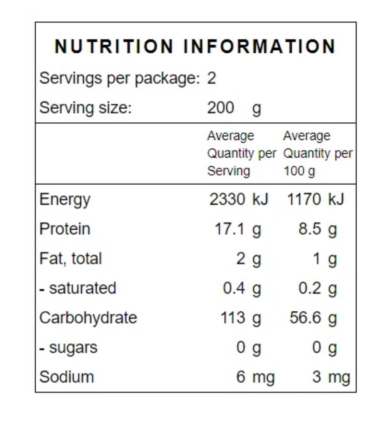 Fettuccine (Egg Free) 400g