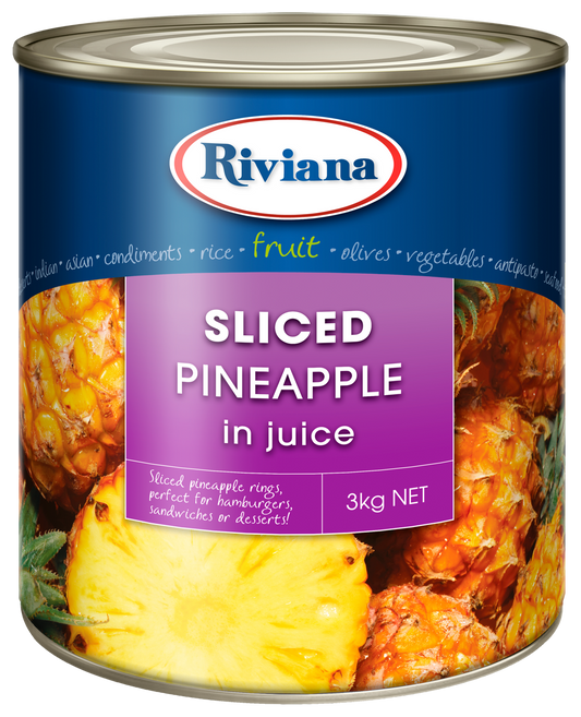 RIVIANA SLICED PINEAPPLE IN JUICE 3KG