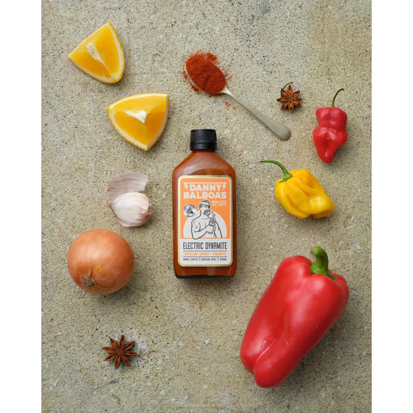 Danny Balboa Sauce | Electric Dynamite Roasted Capsicum, Orange & Habanero 200ml V | Petitstresors