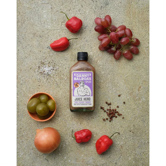 Danny Balboa Sauce | Juice Head Roasted Red Grape, Szechuan & Habanero Hot Sauce 200ml | Petitstresors