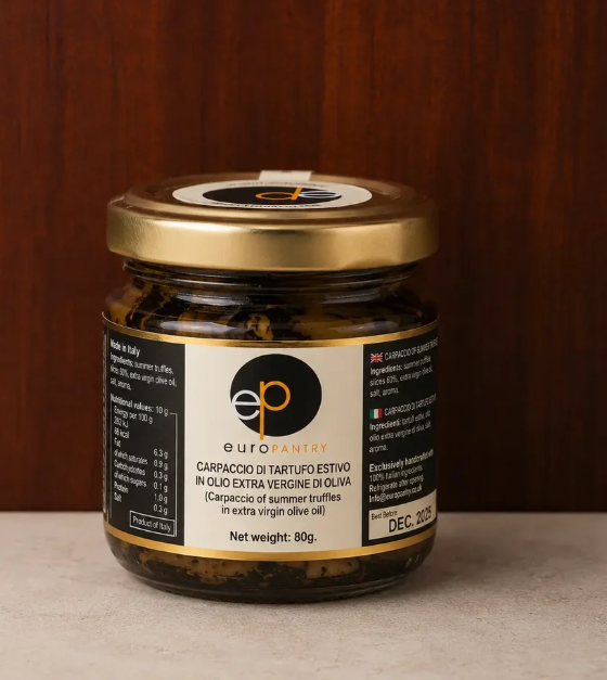 EuroPantry | Truffle Carpaccio 80g, 500g | Thin slices of truffle in EV Olive Oil
